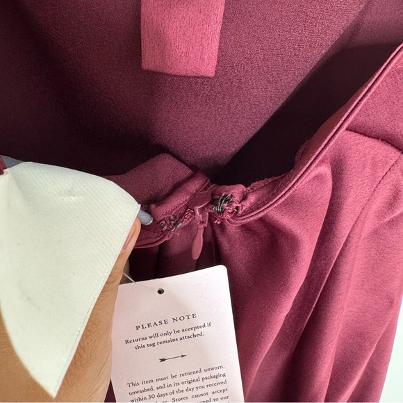 NWT BHLDN SATIN CHARMEUSE backless MIDI DRESS Dark Berry ⭐️ - Picture 8 of 10